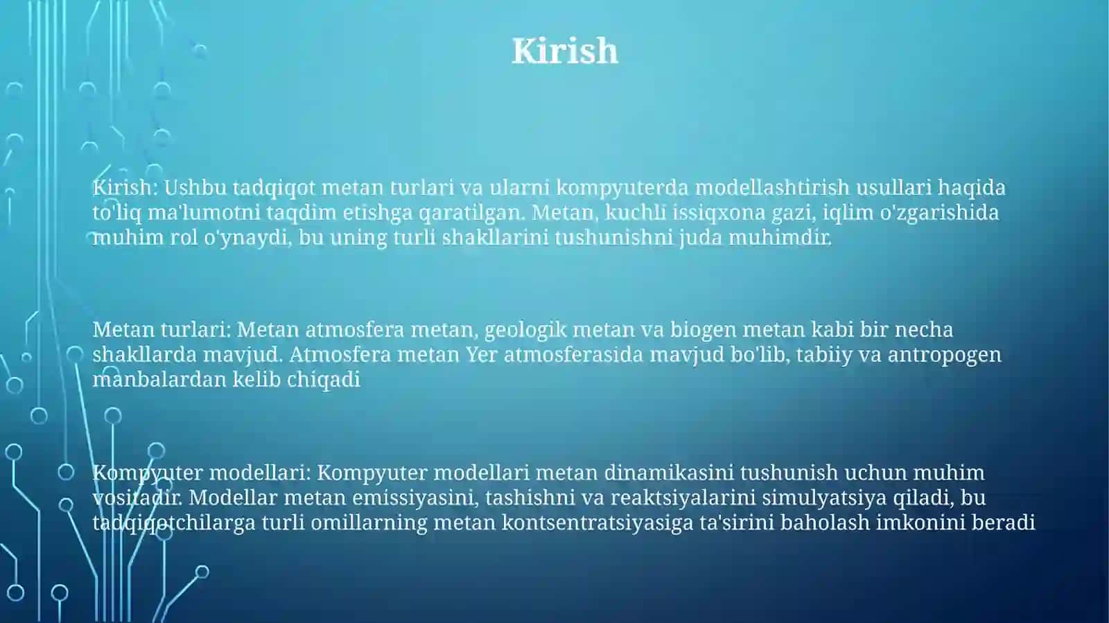 Metan Turlari va ularni Kompyuterda Modellash 2