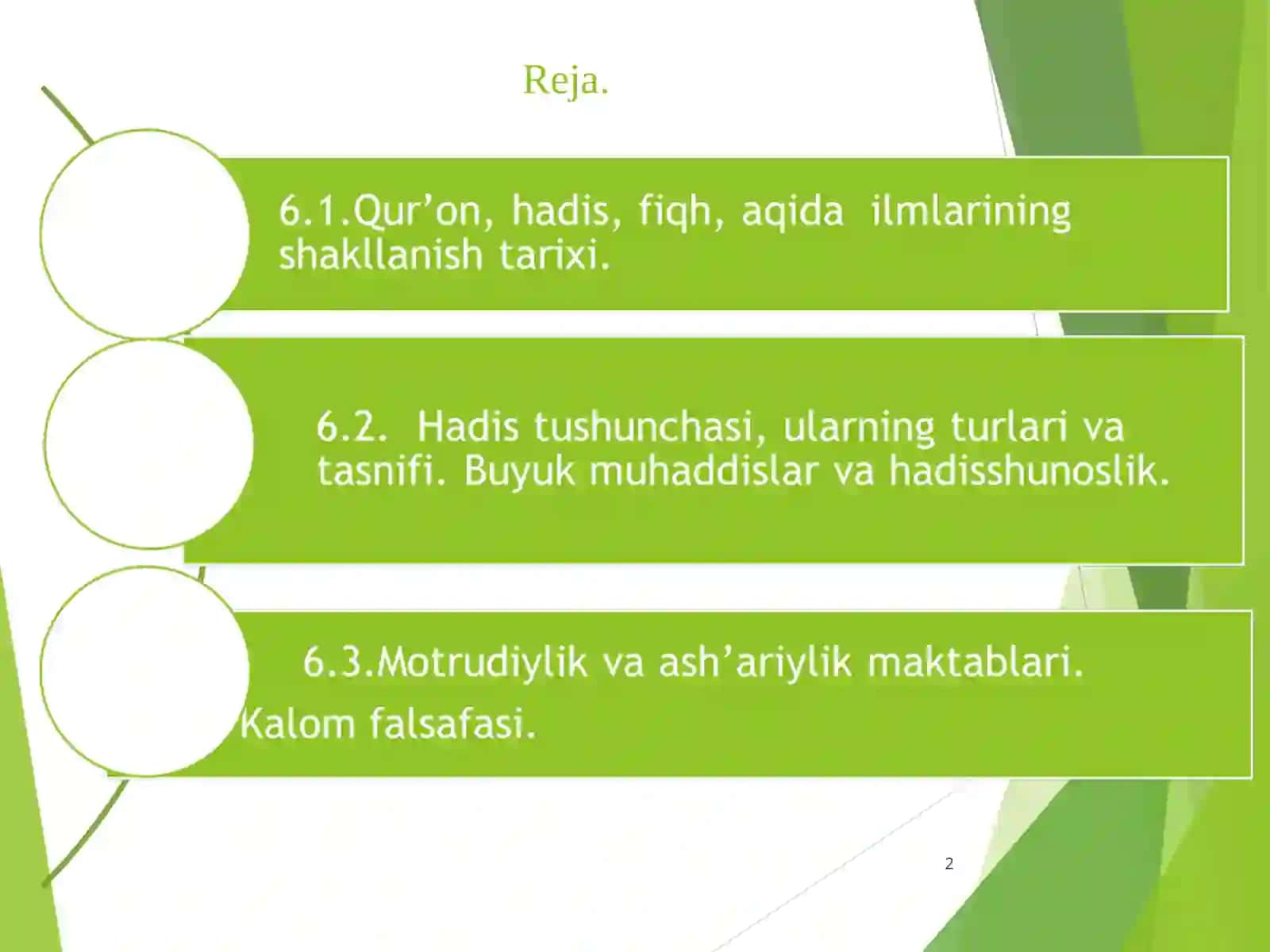 Islom dinimanbalari,aqidaviymaktablari va ularning hozirgi davrdagi ahamiyati 2