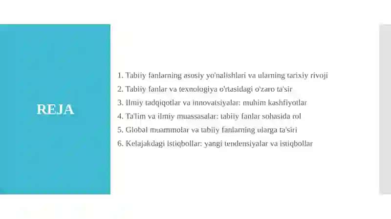 Tabiiy fanlarningrivojlanishtarixivaistiqbollari 2