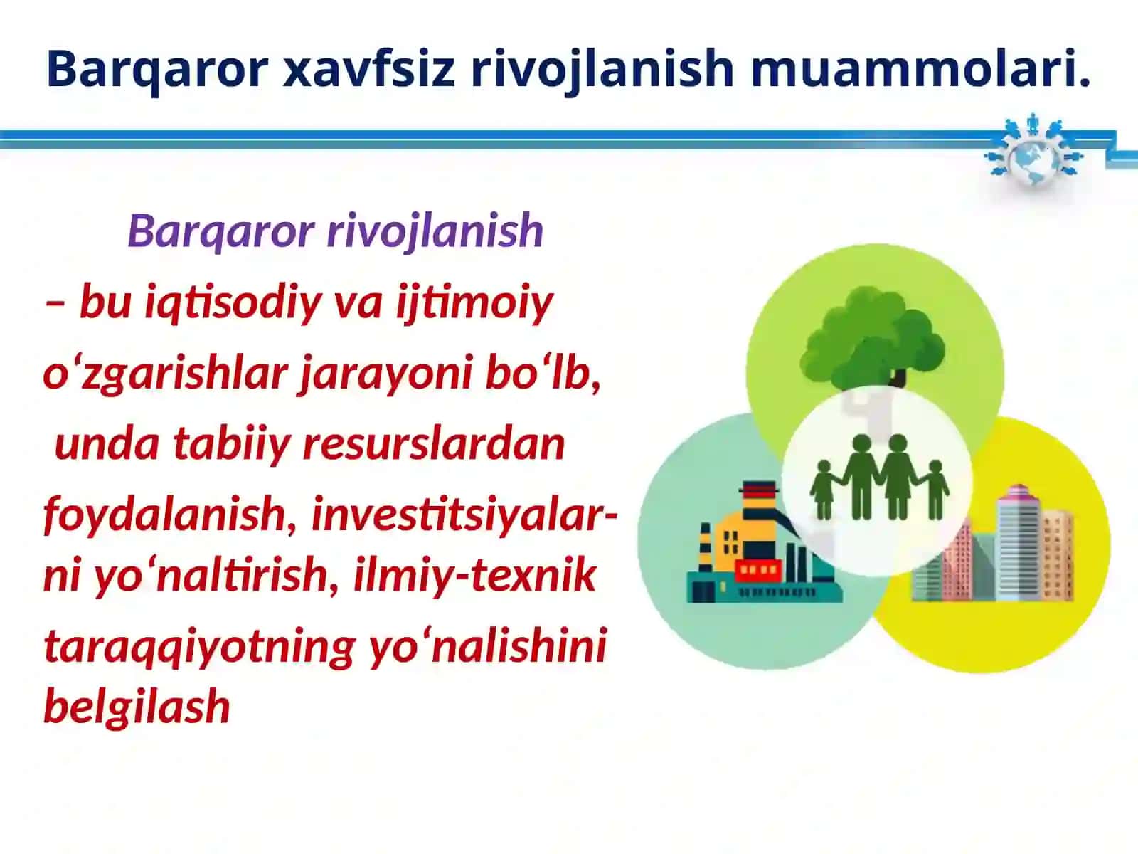 XX asr oxiri va XXI asr boshlarida barqaror rivojlanish va etno ijtimoiy muammolar 2