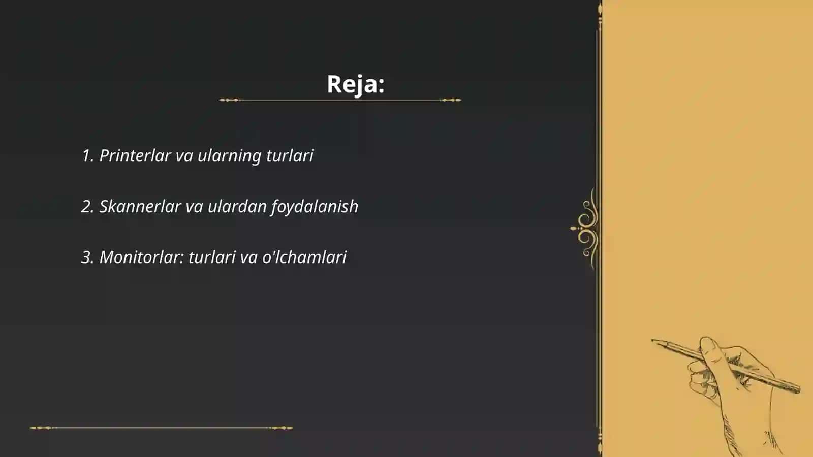 Kompyuterning tashqi qurilmalari va maʼlumot almashish jarayonlari 2
