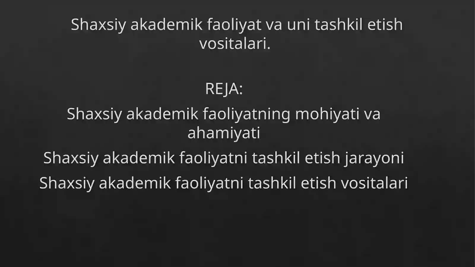 AKADEMIK KO’NIKMALAR VA KASBIY KOMPETENTLIK FANIDAN TAYYORLAGAN MUSTAQIL ISHI 2