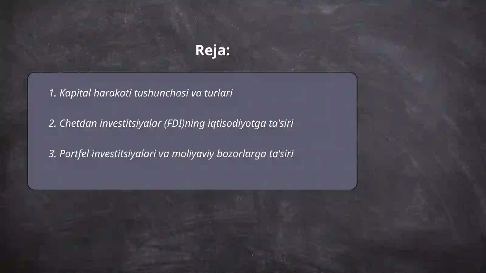 Kapital harakati va uning iqtisodiyotga tasiri 2