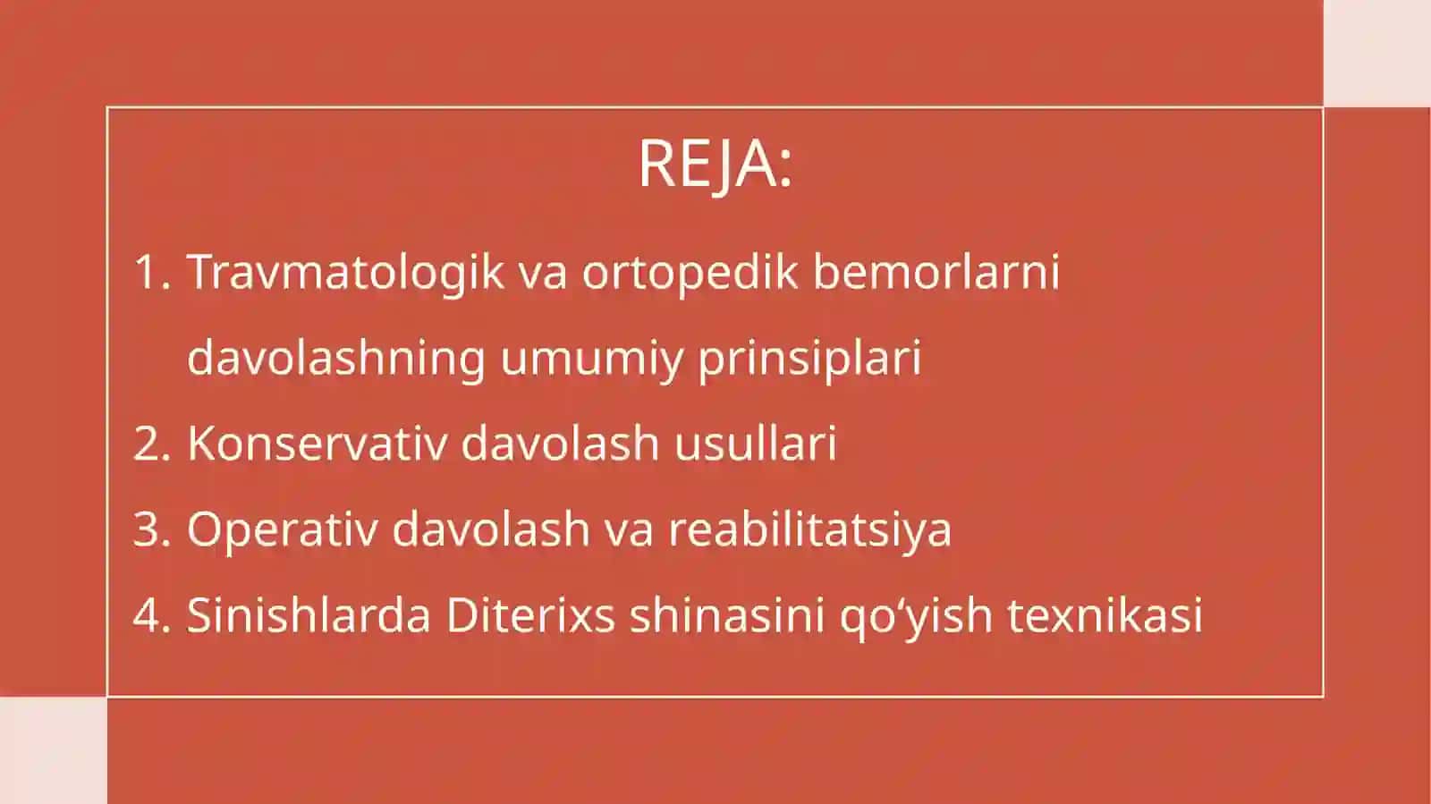 Travmatologik va ortopedik bemorlarni davolash 2
