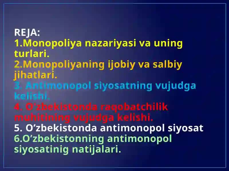 Monopoliya va Monopsoniya 2