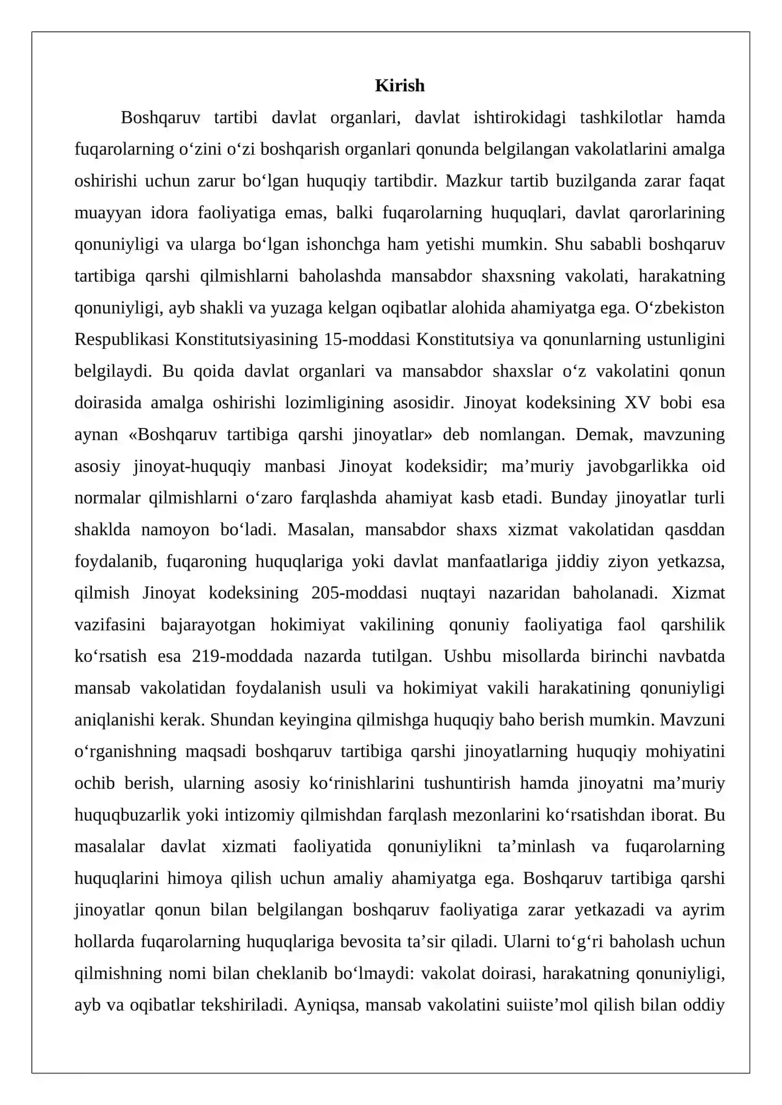 Boshqaruv tartibiga qarshi jinoyatlar 2