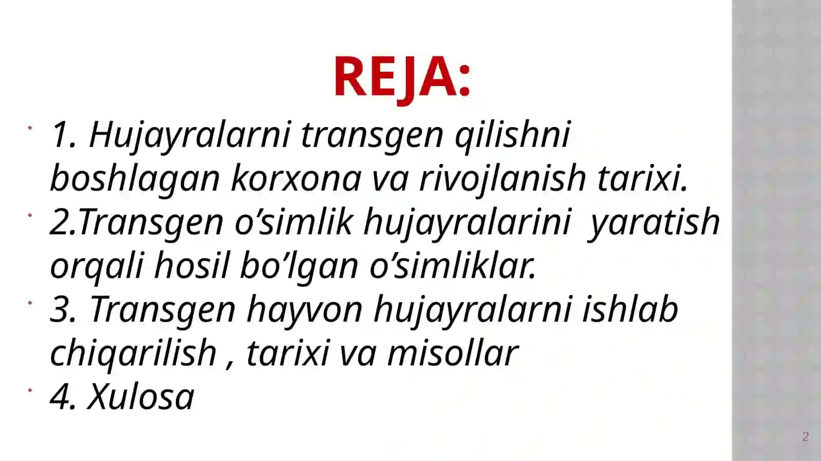Transgenhujayralarinisaralabolishtexnologiyasi 2