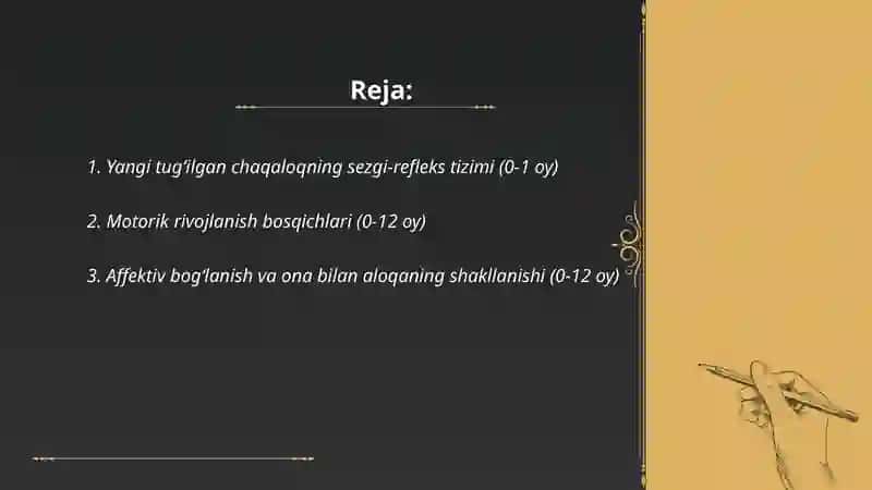 Bolalik davri psixik rivojlanish bosqichlari (0-3) 2