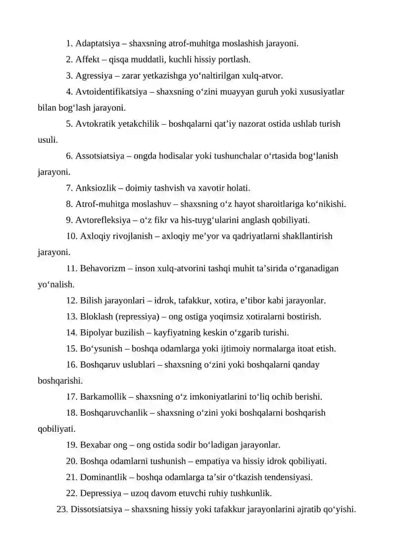 SHAXS SHAKLLANISHIGA TA’SIR KO’RSATUVCHI OMILLAR XUSUSYATINI USTUVORLIGI YOQLOVCHI YONDASHUV VAKILLARI KLASSIFIKATSIYASI 2