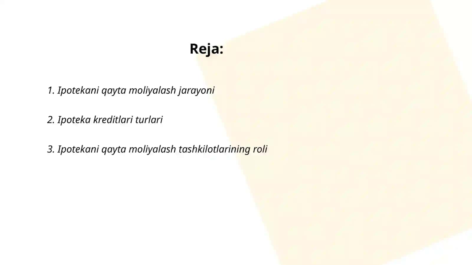 Ipotekani qayta moliyalash tashkiloti 2