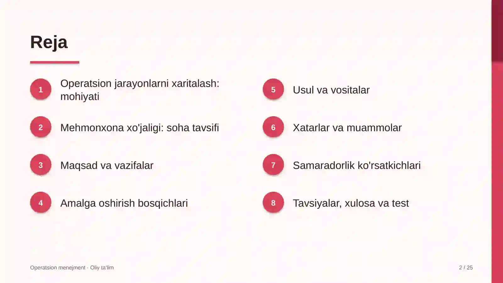 mehmonxona xo'jaligida operatsion jarayonlarni xaritalash 1314 2