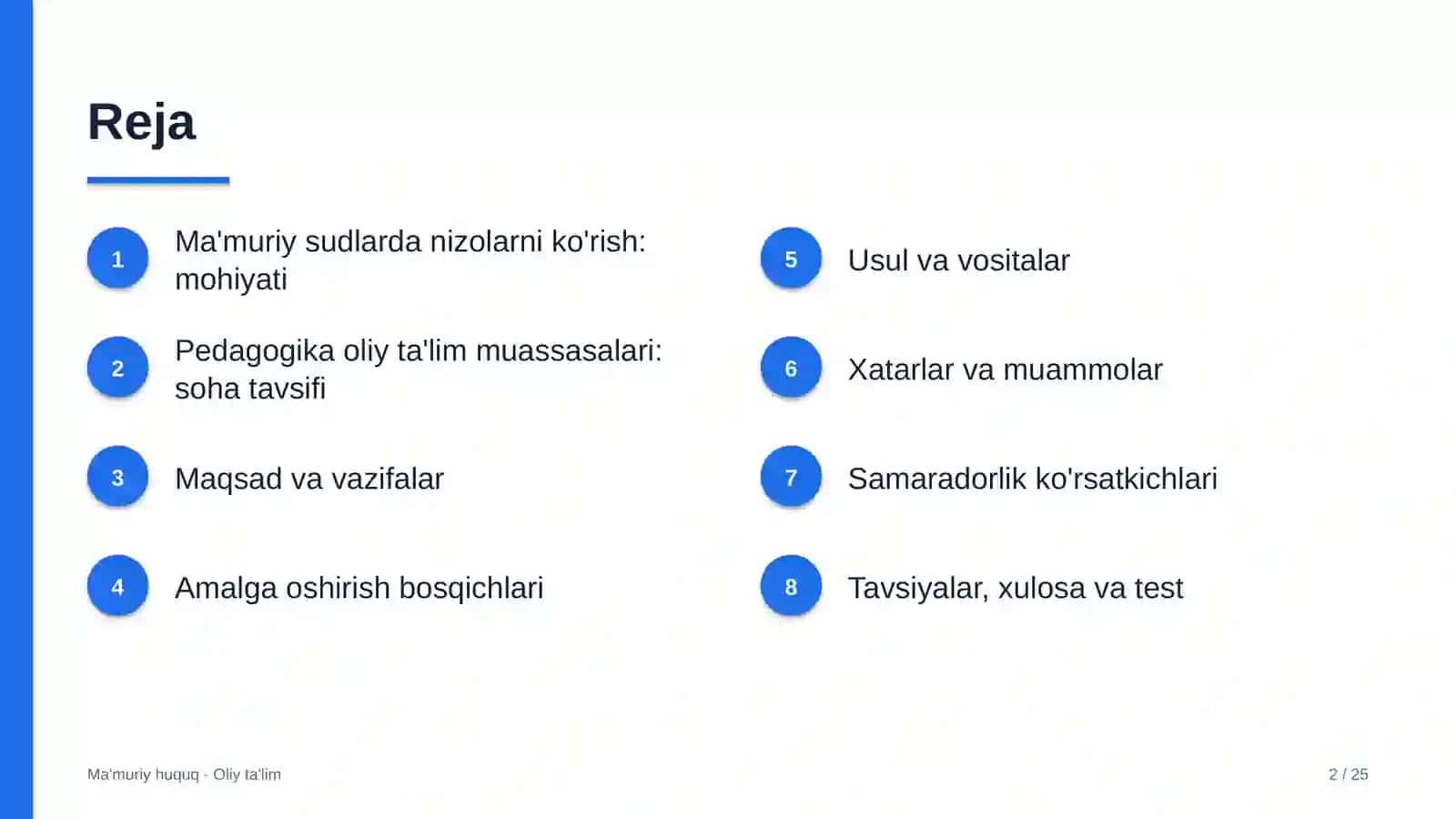pedagogika oliy ta'lim muassasalarida ma'muriy sudlarda nizolarni ko'rish 4493 2