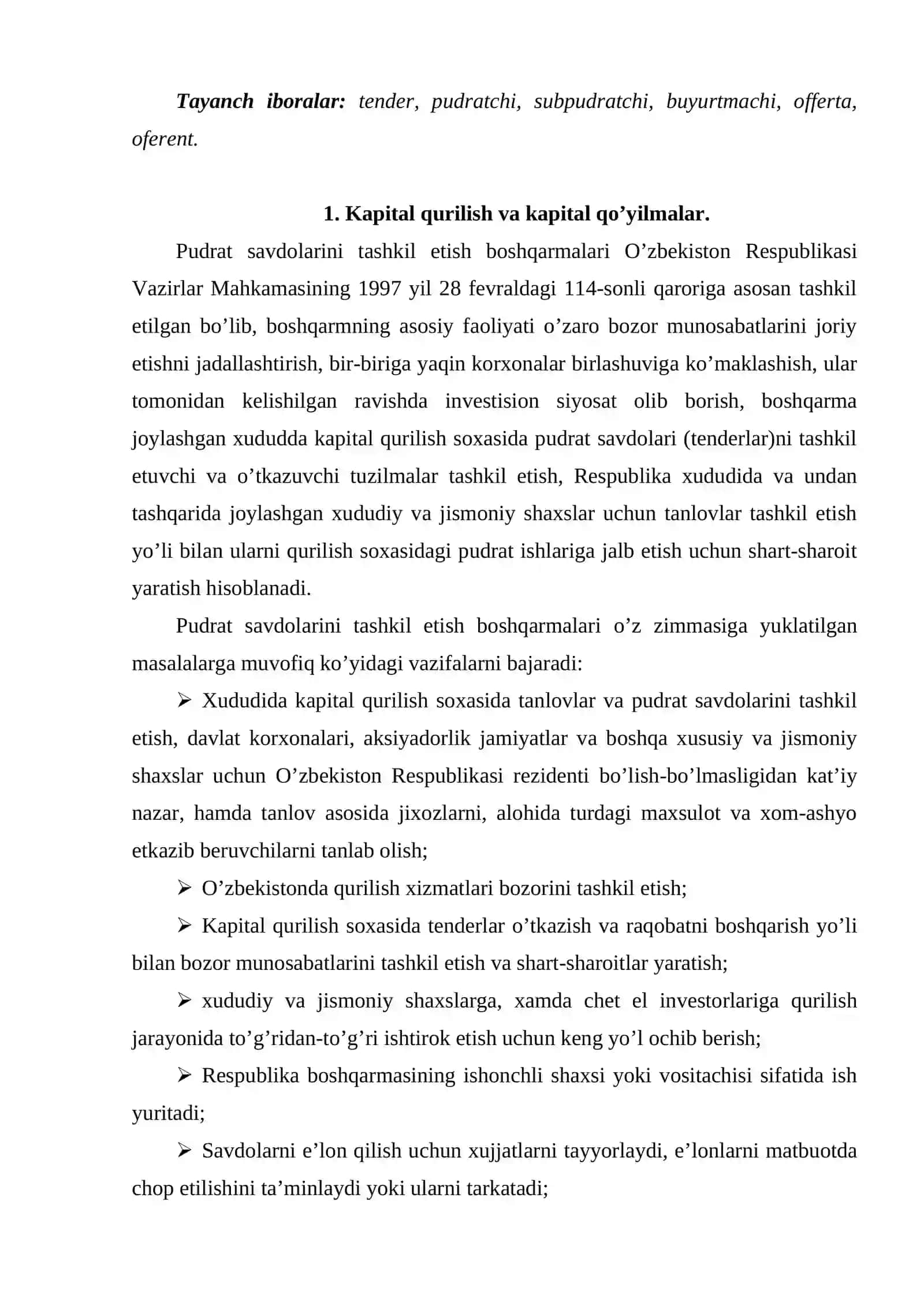 Kapital qurilish va kapital qo’yilmalar 2