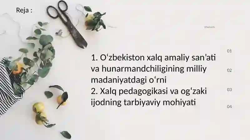 O'zbekiston xalq amaliy san'ati va hunarmandchiligi 2