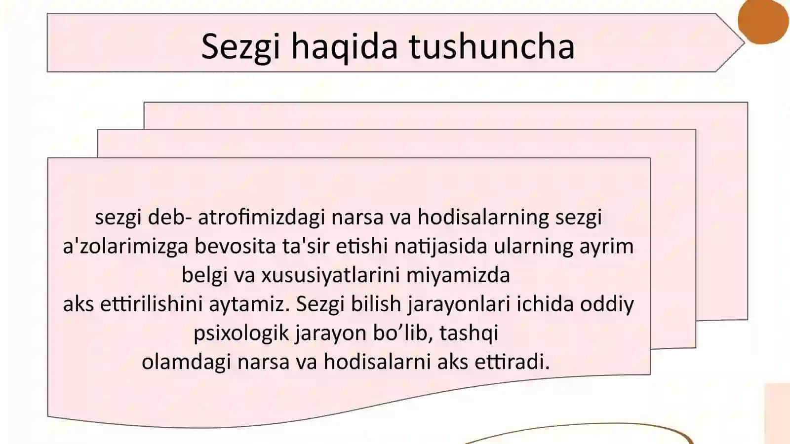 sezgining psixologik mohiyati, fiziologiyasi. 2