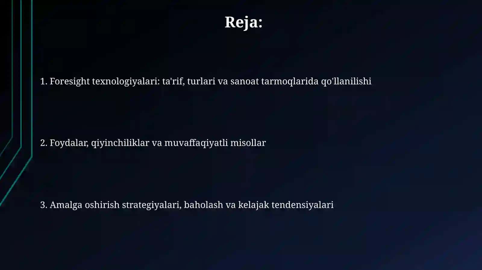 Foresight texnologiyalari: Ta'rif va turlari 2
