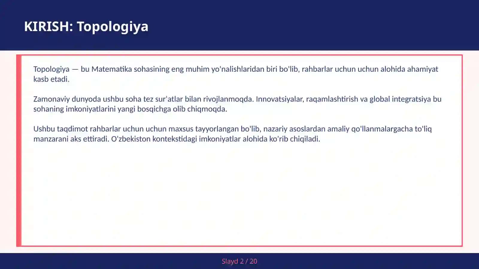 Topologiya 2