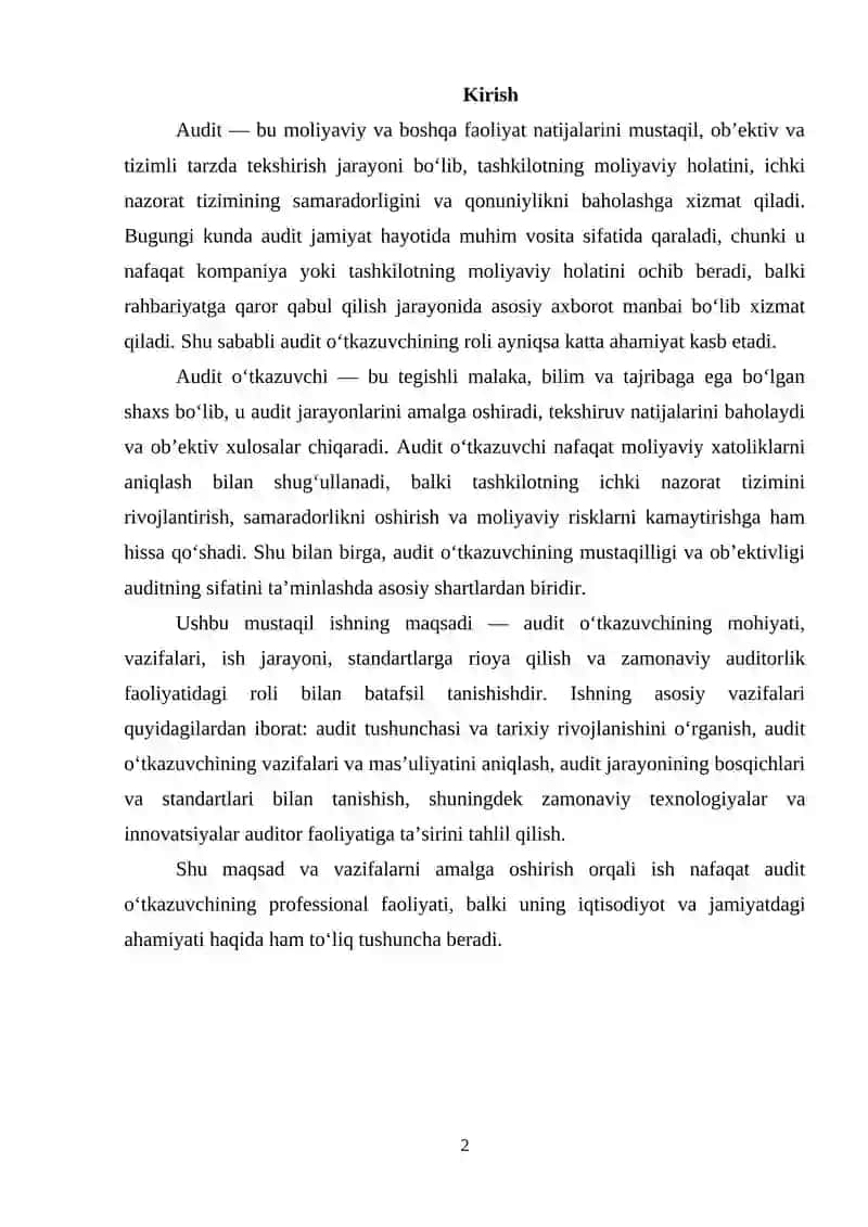 AUDIT O'TKAZUVCHI 2