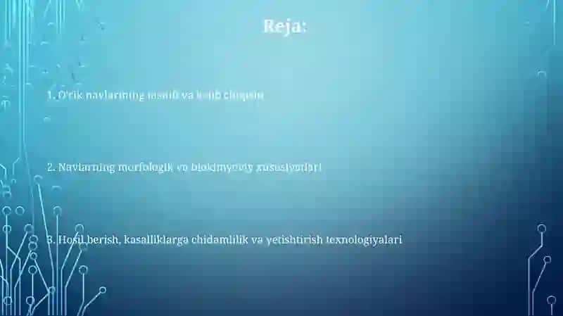 O'zbekistonda yetishtiriladigan o'rik navlariga tasnif 2