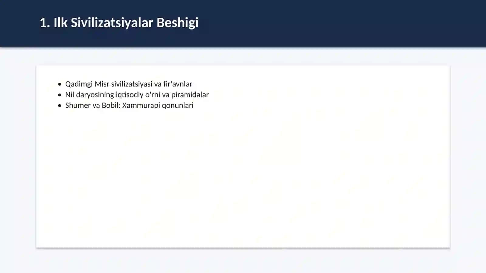 Qadimgi Sharq va antik dunyo tarixi 2