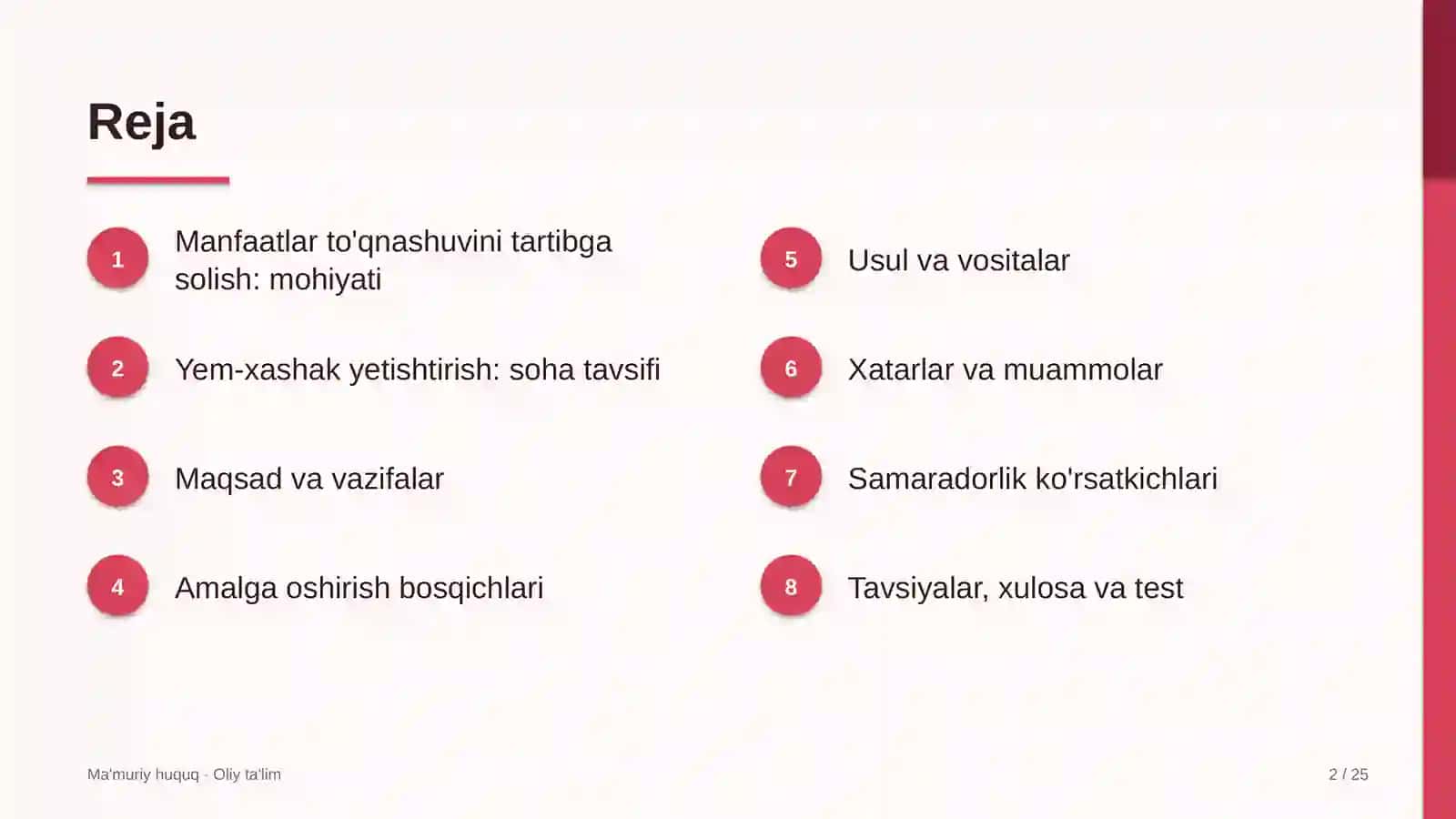 Yem-xashak yetishtirishda manfaatlar to'qnashuvini tartibga solish 2