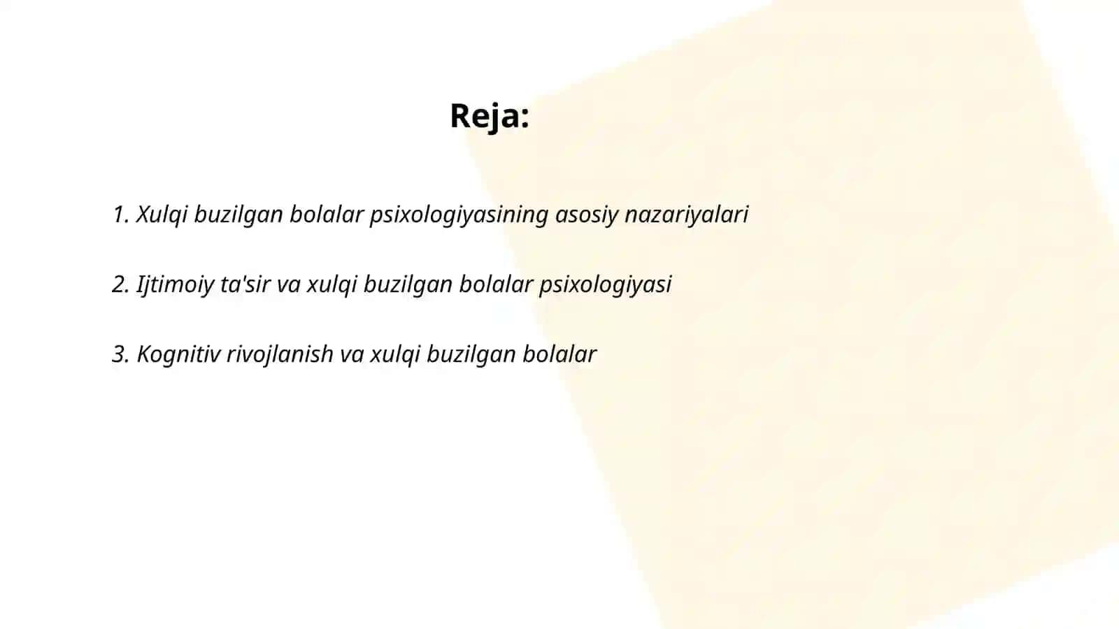 Xulqi oğishgan bolalar psixologiyasi muommosiga nazariy yondashuvlar 2