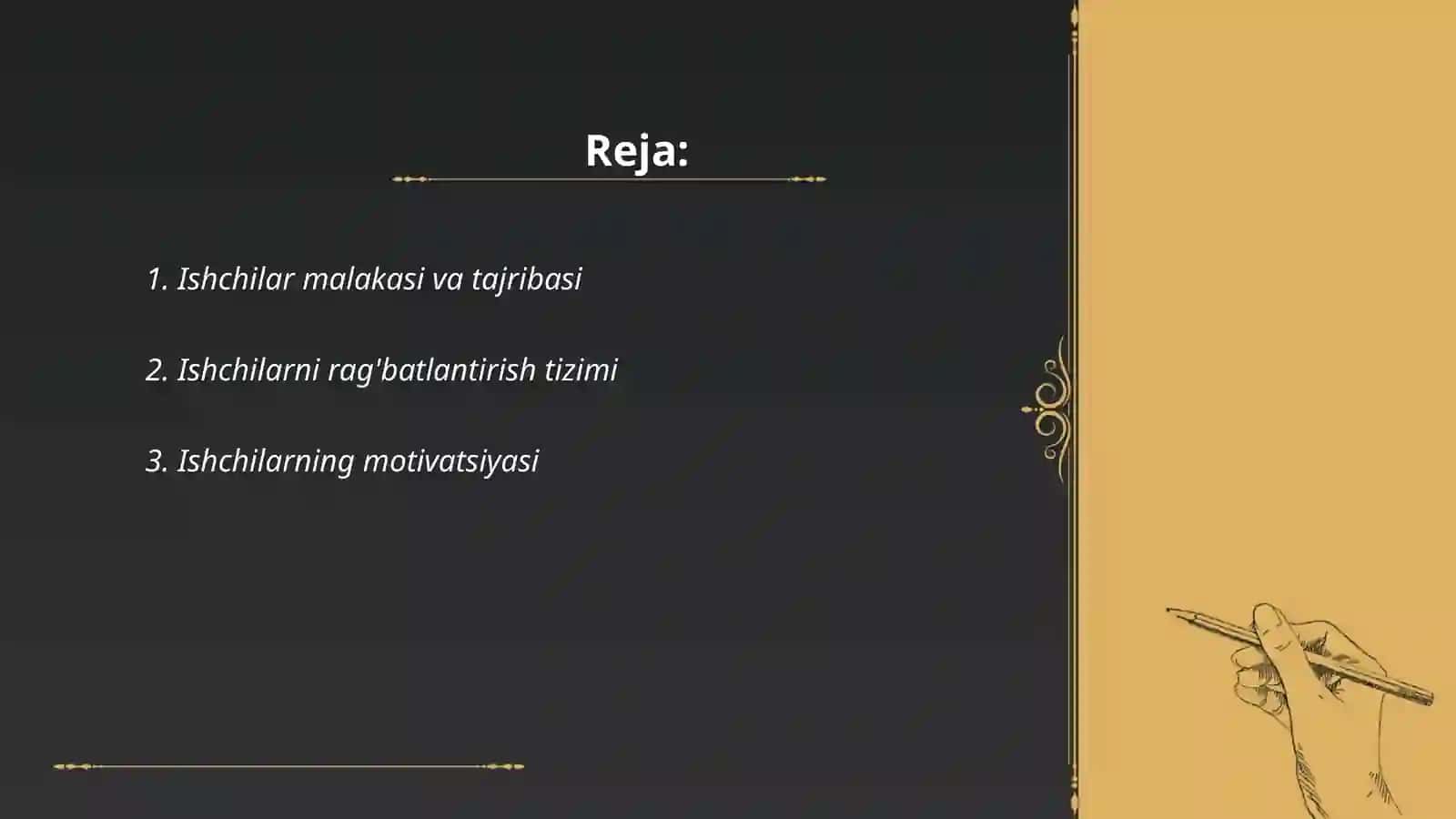 Ishchilar malakasi va tajribasi 2