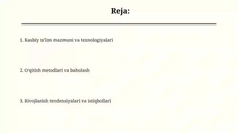 Kasbiy ta'lim mazmuni va texnologiyalari 2