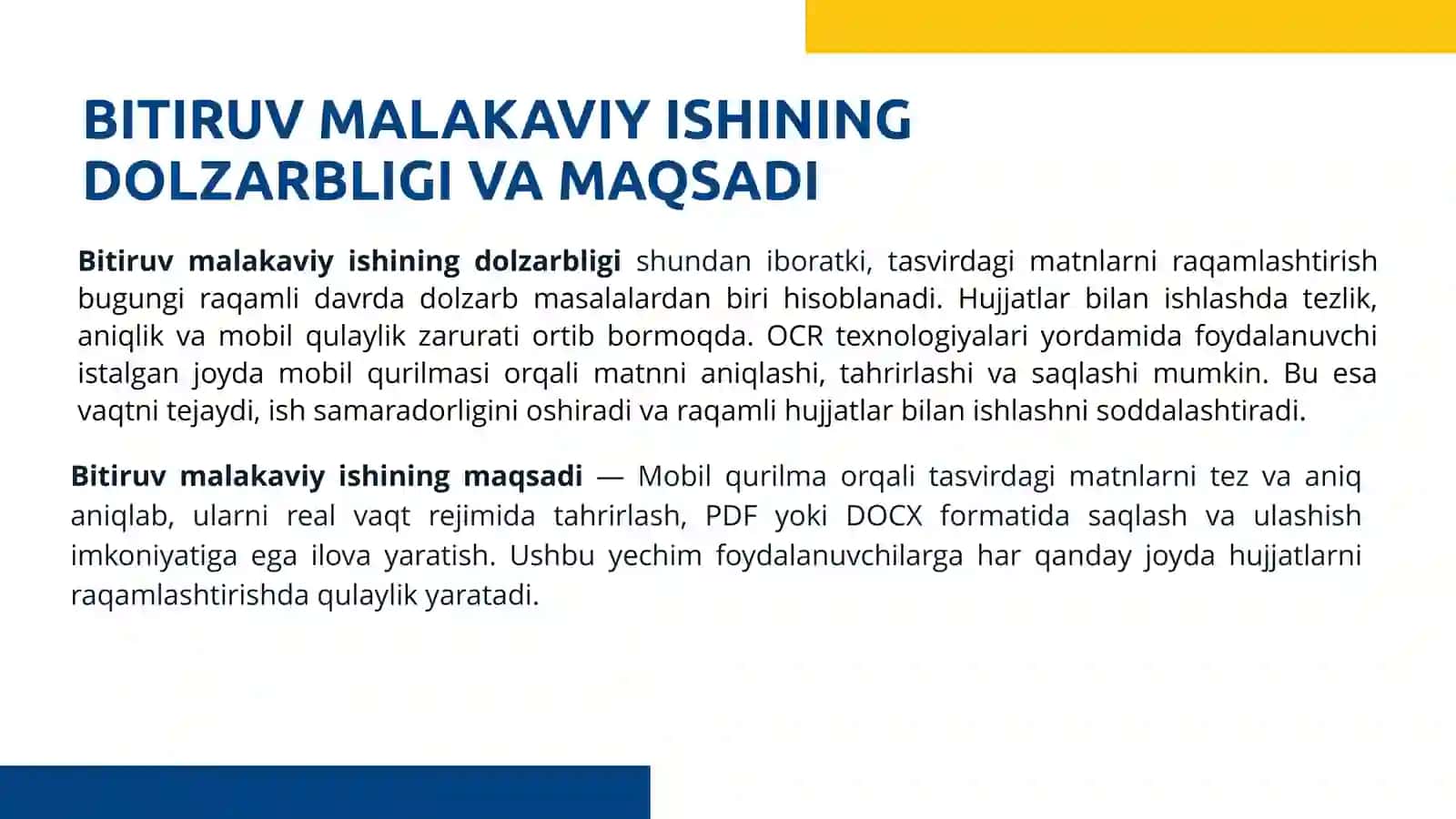 Bitiruv Malakaviy Ishi 2