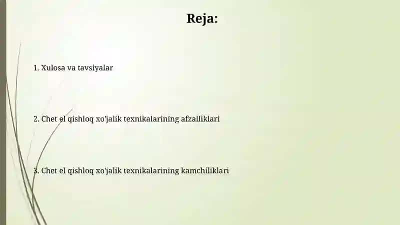 Chet el qishloq xo'jalik texnikalarining afzalliklari 2