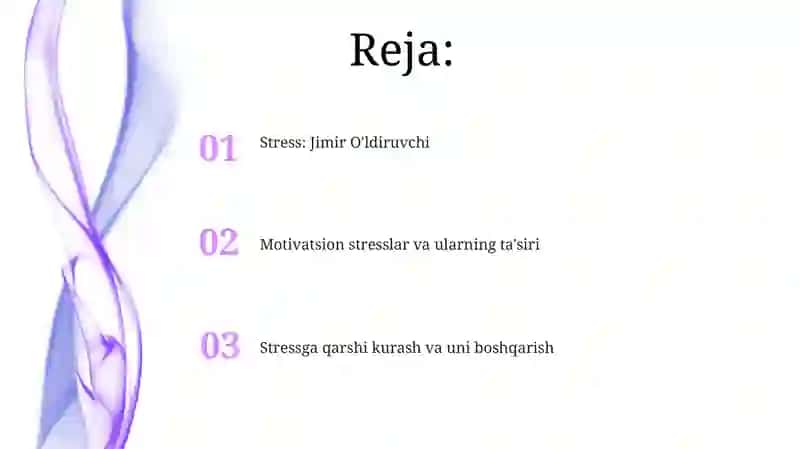 Stress va uning oqibatlari mativatsiya va stress 2