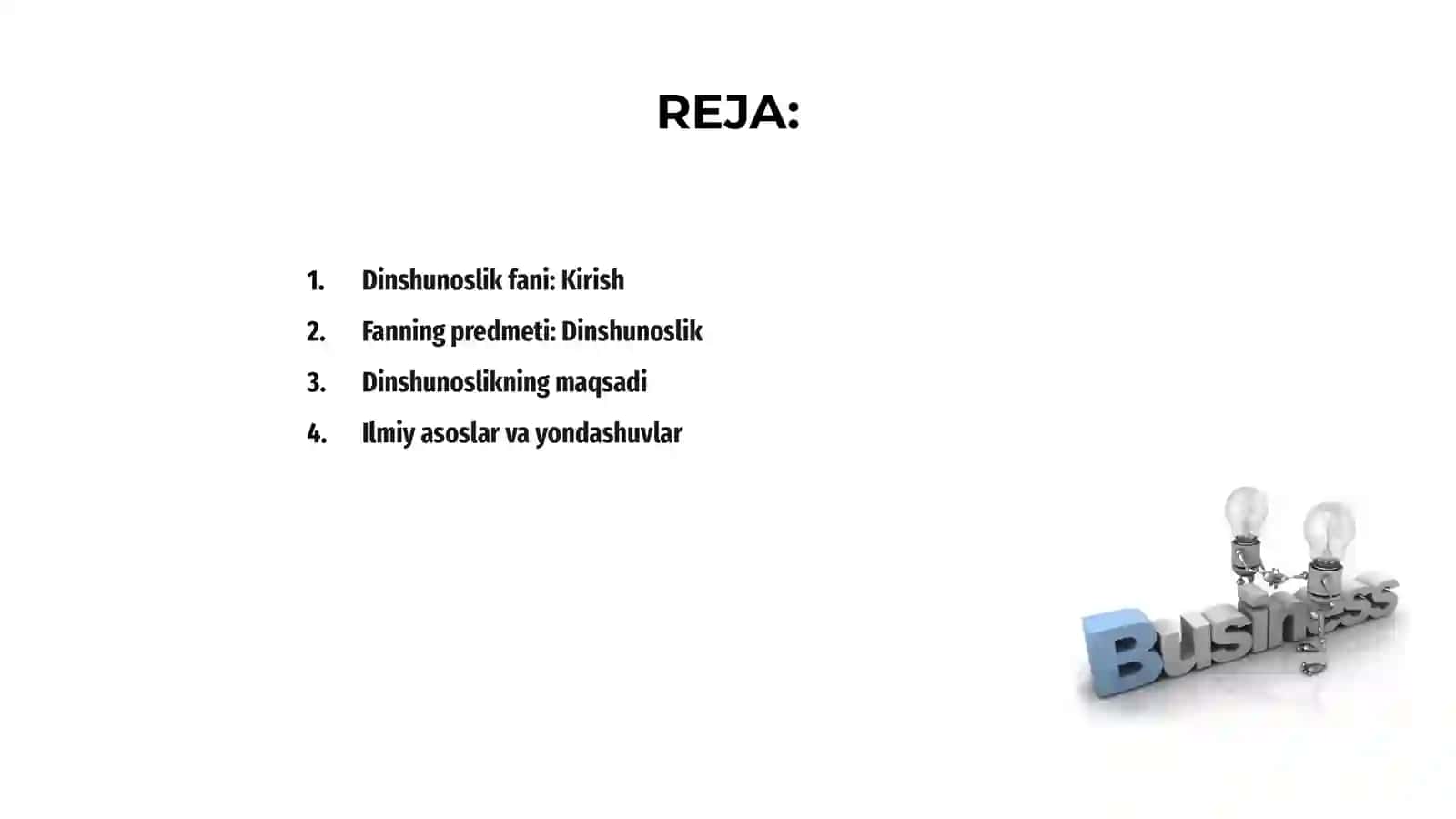 Dinshunoslik faniga kirish 2