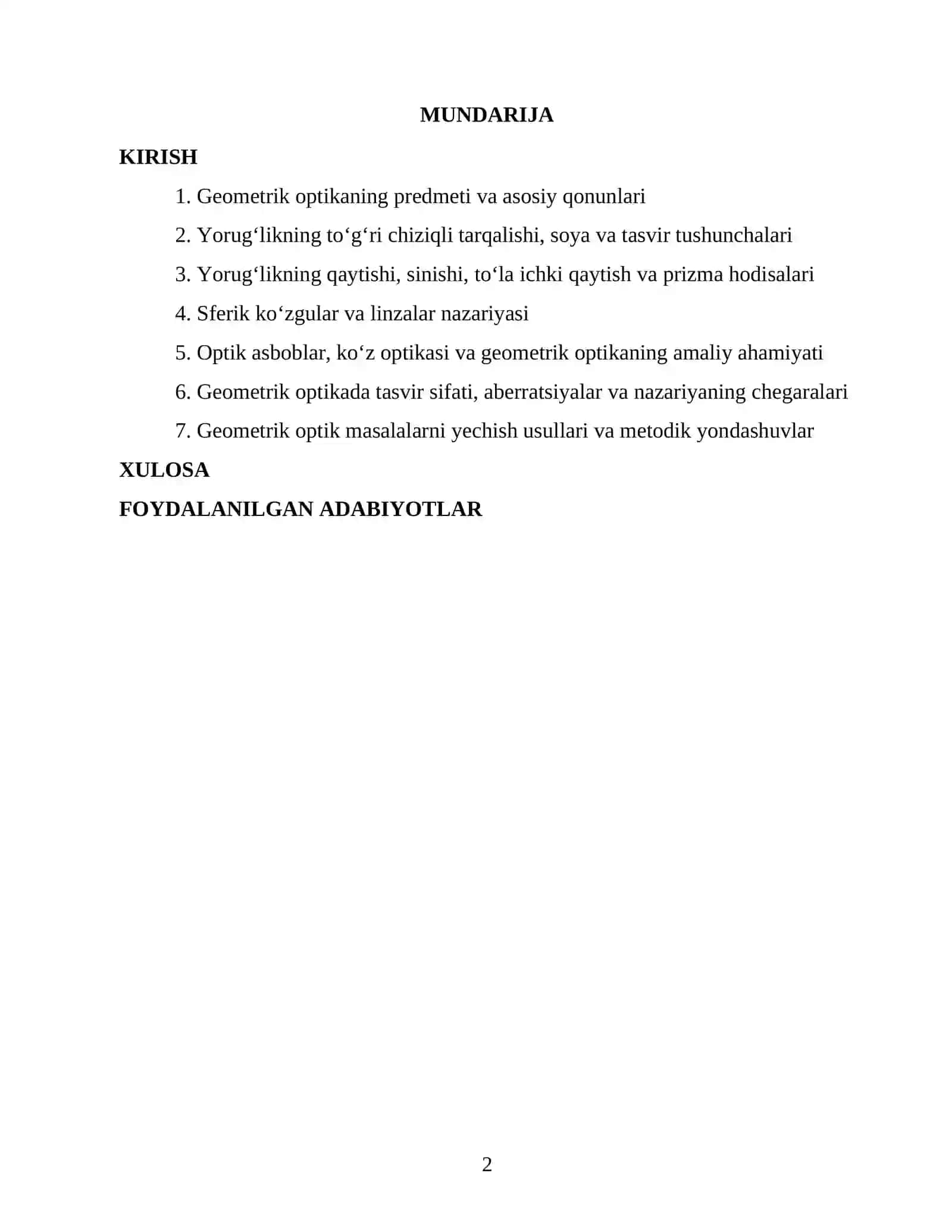 Geometrik optika asoslari 2
