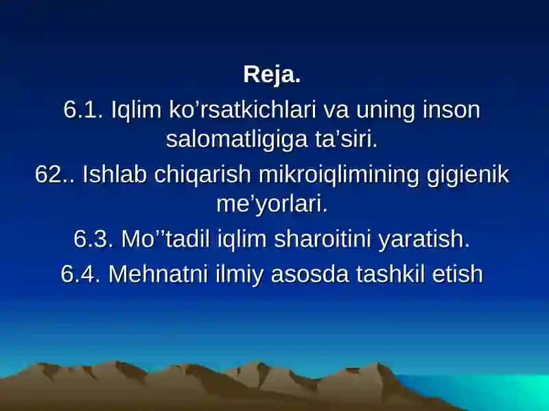 Ishlab chiqarishning sanitariyasi va gigienasi 2