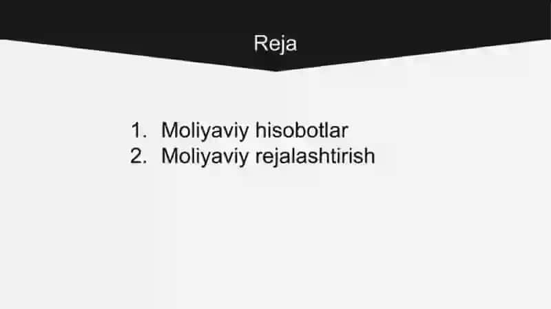 Moliyaviy hisobot shakllari 2