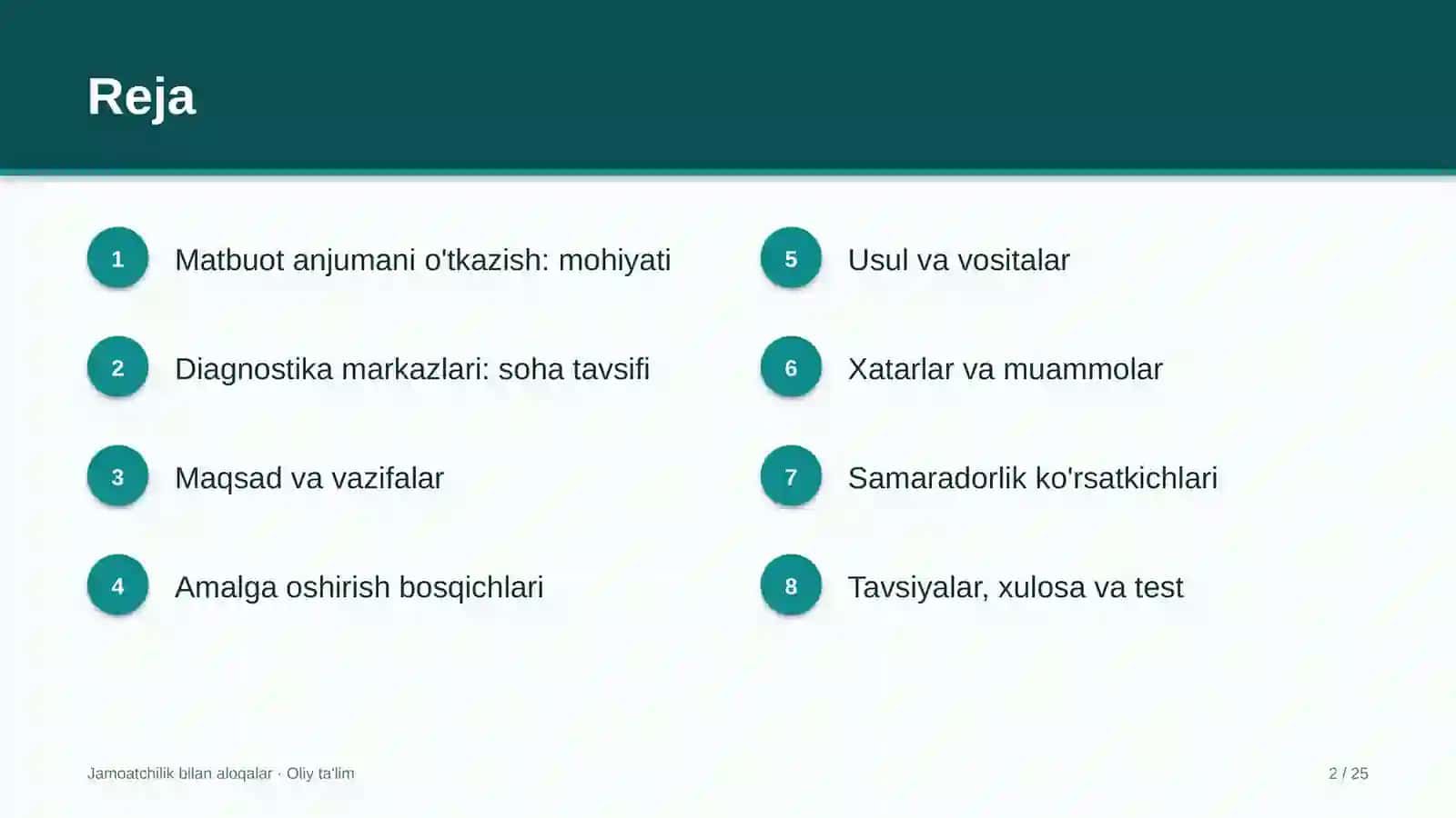 Diagnostika markazlarida matbuot anjumani o'tkazish 2