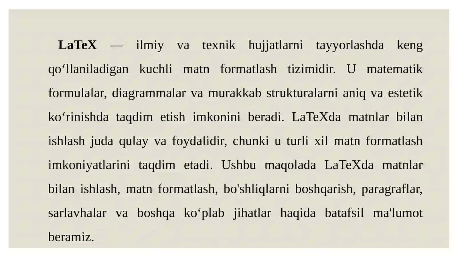 LaTeXDasturidaMatnlarBilanIshlash 2