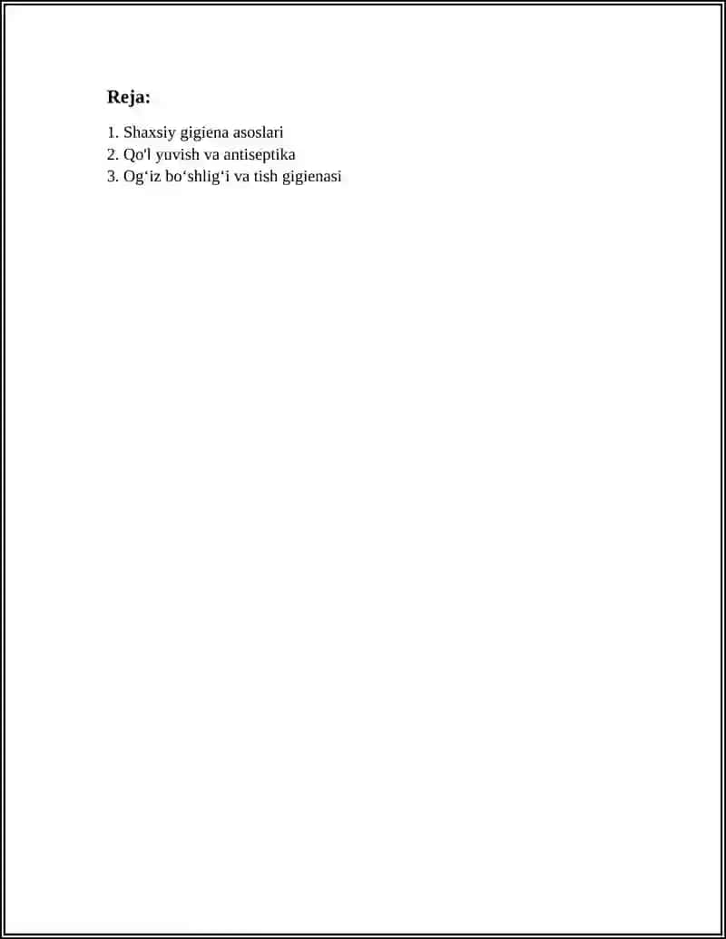 SHAXSIY VA JAMOAVIY GIGIENA 2