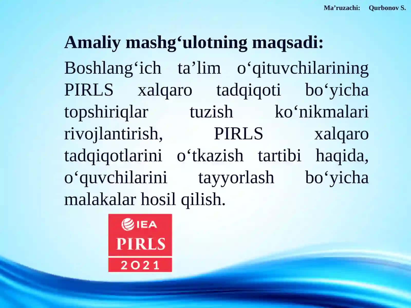 O‘QISH DARSLIKLARIDAGI MATNLAR ASOSIDA PIRLS TOPSHIRIQLARINI YARATISH VA UNI BAHOLASH MEZONLARI 2