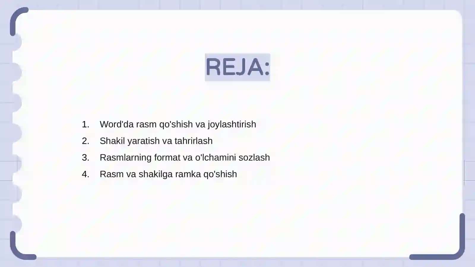 Word'da rasm va shakilar bilan ishlash 2