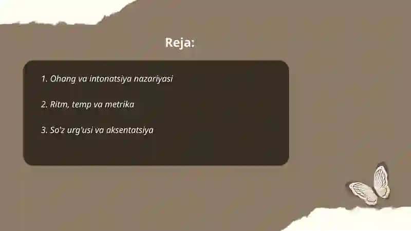 Ohang va intonatsiya nazariyasi 2