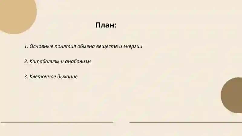 Обмен веществ и энергии 2