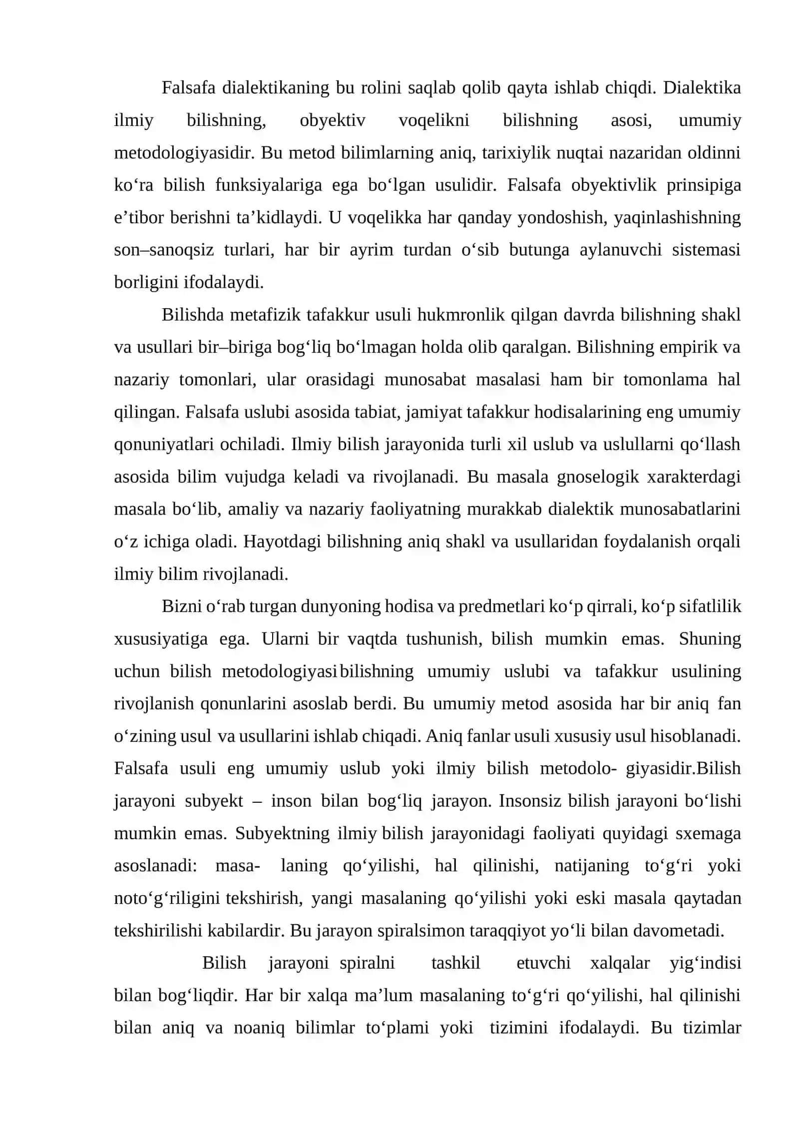 BILISH NAZARIYASI, YO‘NALISHLARI VA ASOSIY MUAMMOLARI 2