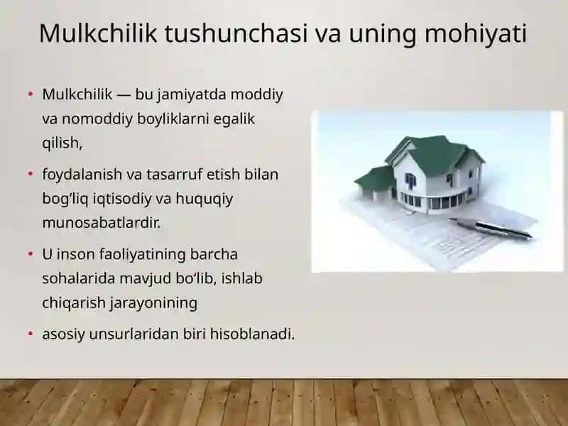 Mulkchilik munosabatlari 2