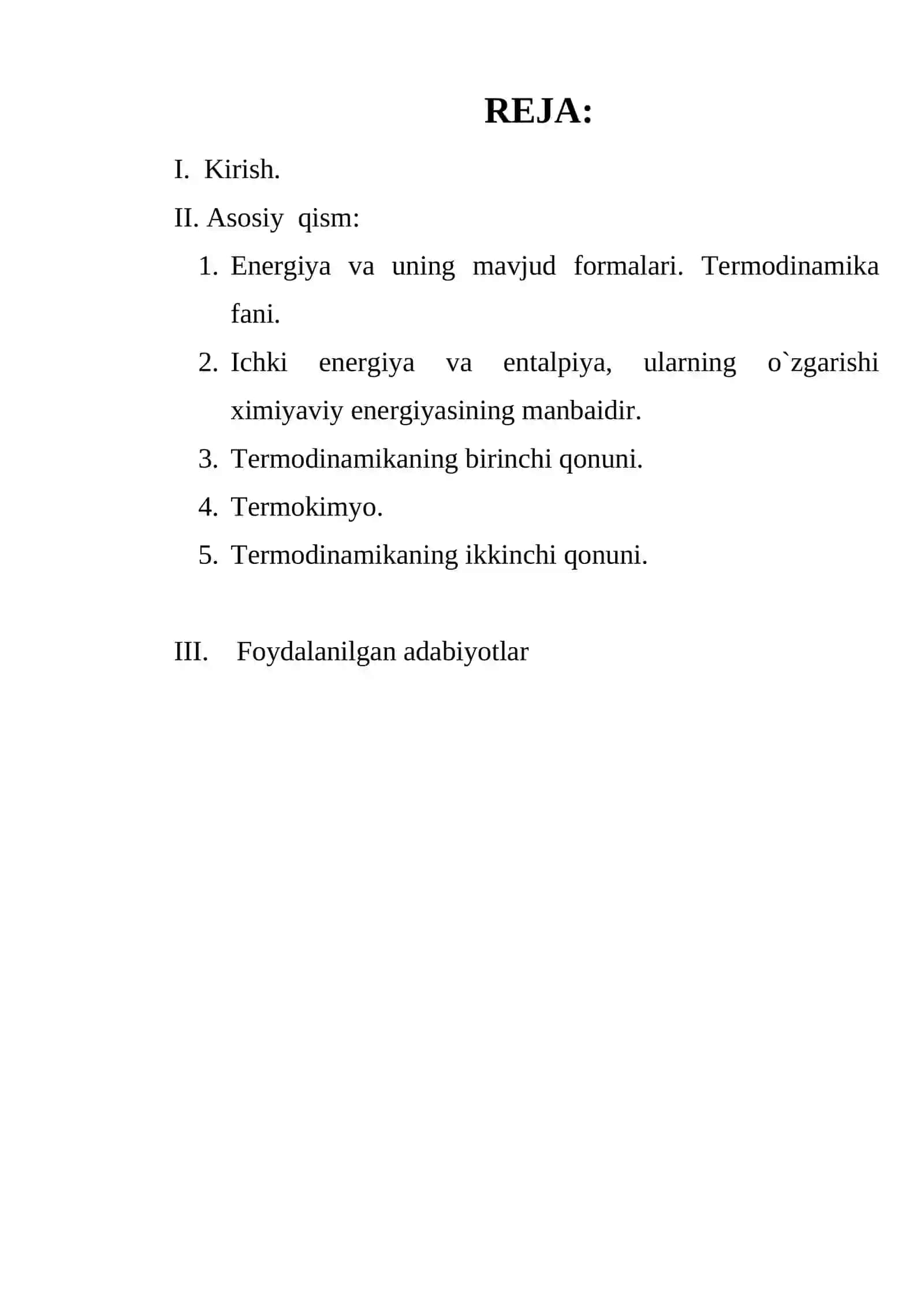 Kimiyoviy Termodinamika va Termokimiyo Asoslari 2