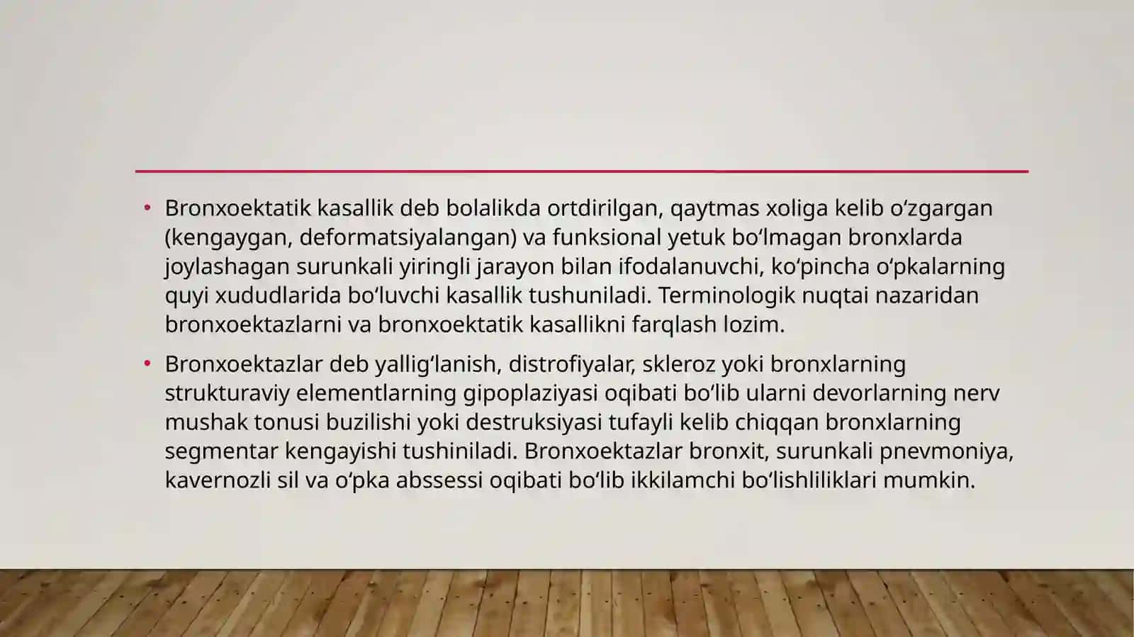 Bronxoektaz. 2