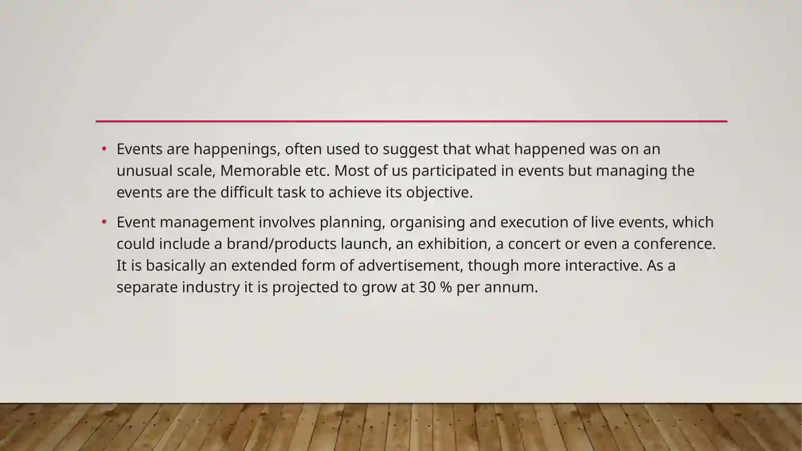 Event management 2