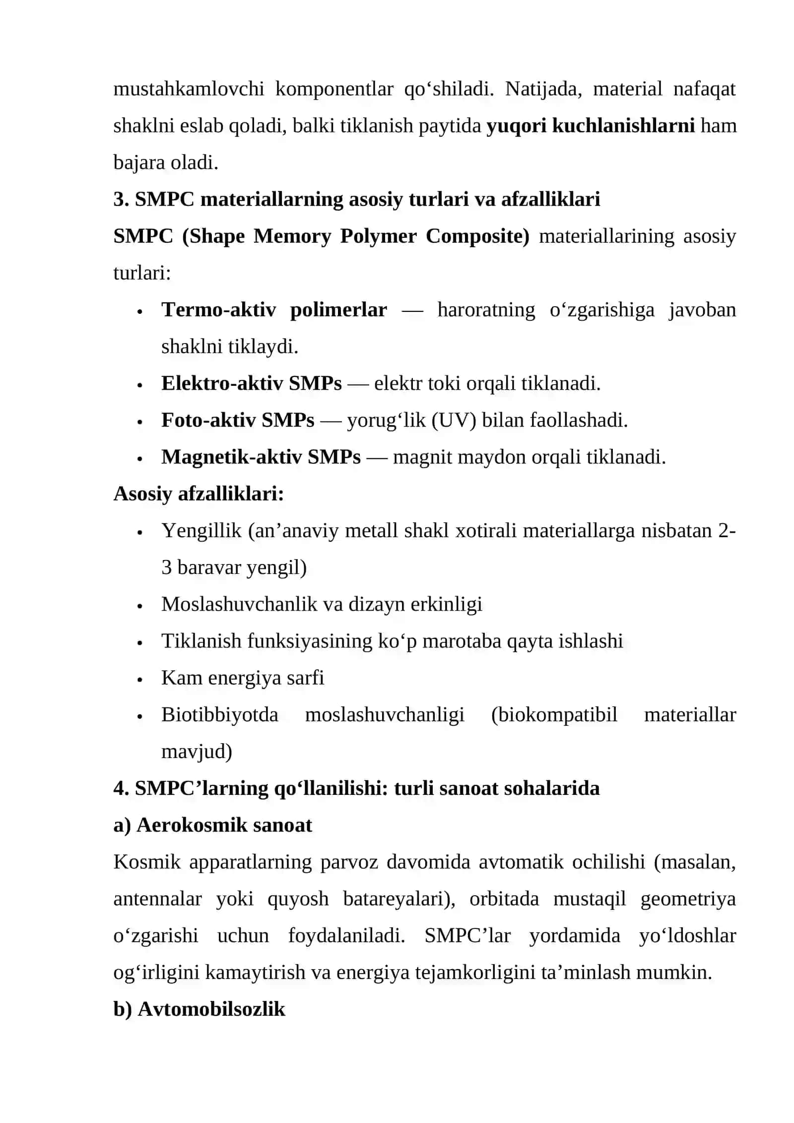 Shakl xotirasiga ega polimer kompozit materiallar 2