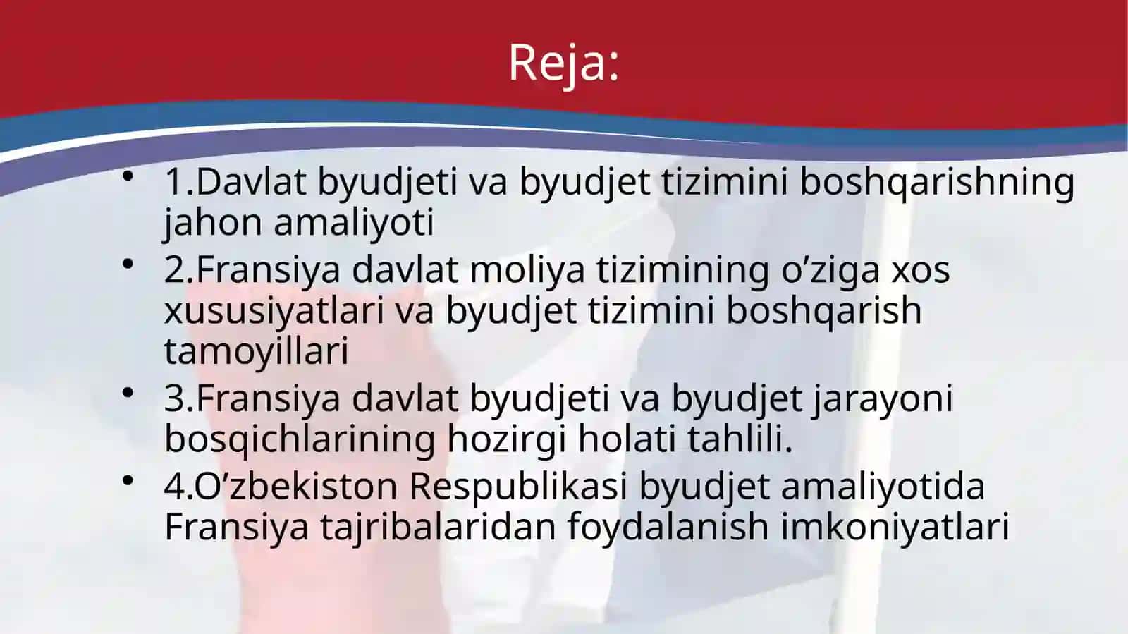 Xorijiy davlatlar byudje tizimi va byudjet jarayoni (Fransiya) 2