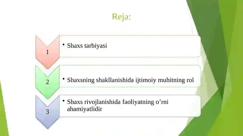 Shaxsning rivojlanishi tarbiyasini tajriron qilish 2